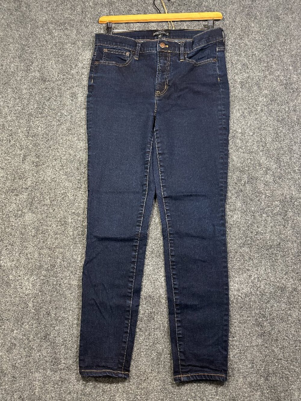 J Crew Mercantile Jeans Womens 30 Mid Rise Skinny Cotton Stretch Denim Dark Wash